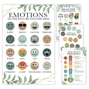 Feelings Posters | Set of 4 | Educational Posters - Geo Greenery