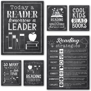Reading Motivational Posters | Set of 6 | Motivational Posters - Superhero
