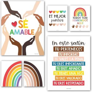 Spanish Diversity Posters | Set of 6 | Spanish Educational Supplies - Colorful