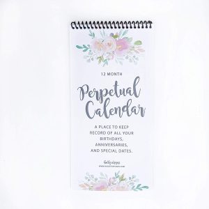 Perpetual Calendar | 12 Months | Home & Organization - Watercolor Floral