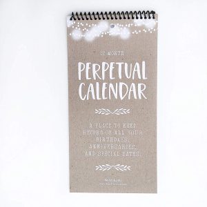 Perpetual Calendar | 12 Months | Home & Organization - Rustic